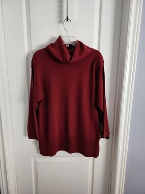New Cozy Burgundy Turtleneck Sweater